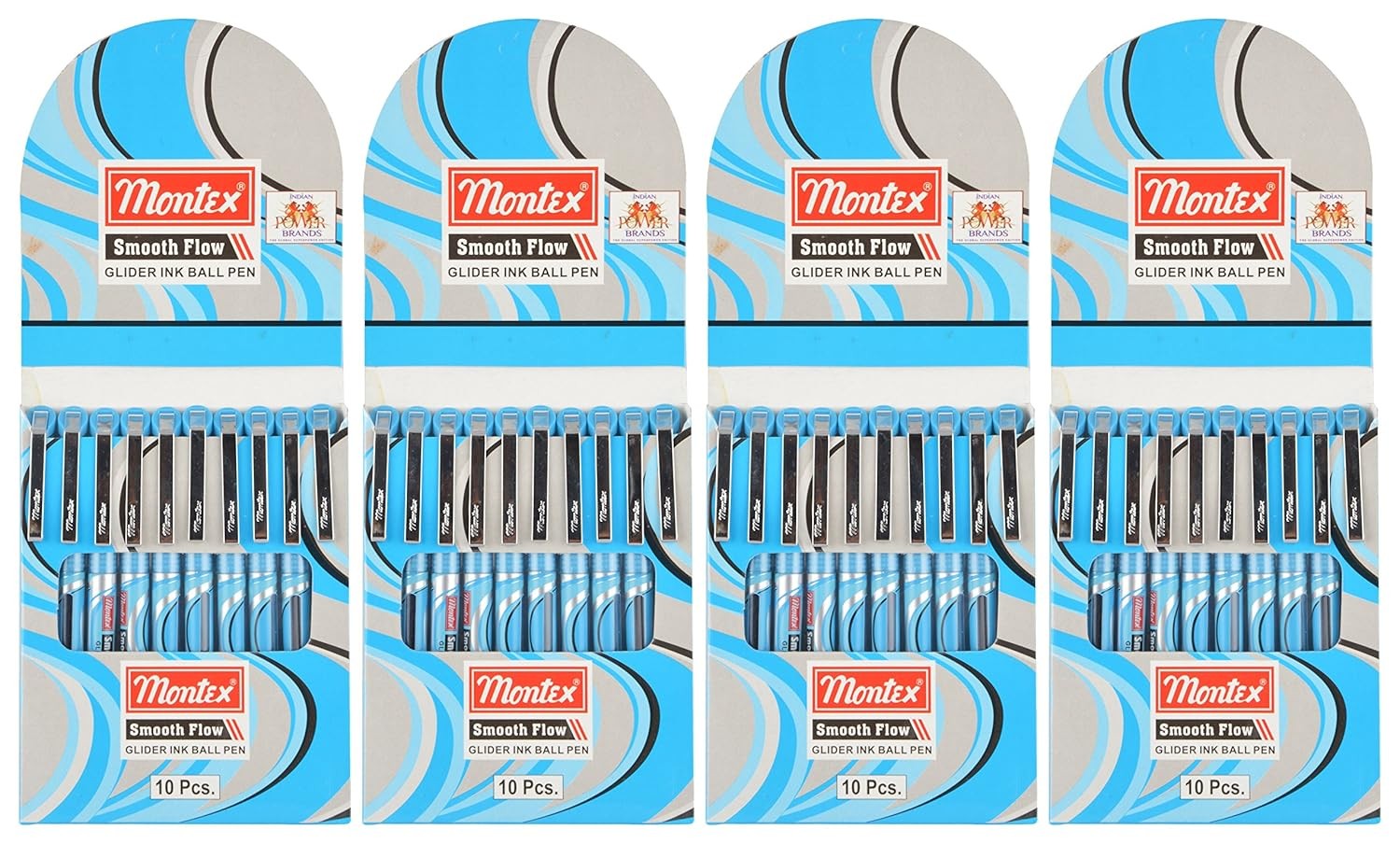 Montex Blue Smooth Flow Ball Pen, Pack of 40