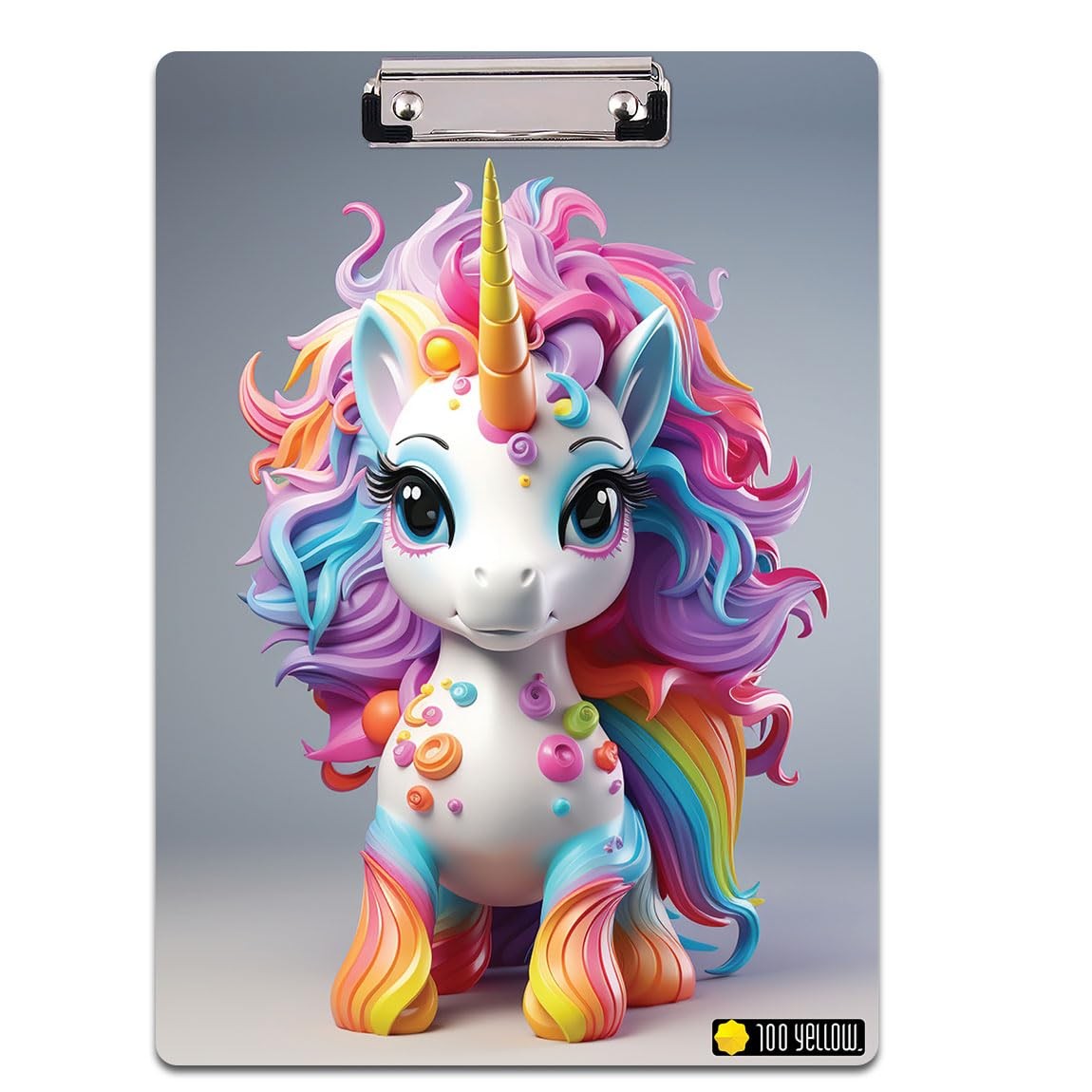 100yellow® Sparkling Wonders: Unicorn Theme Writing Pad Clipboard | Perfect for Kids' Birthday Return Gifts| Size: 14 x 10 Inches | Wooden