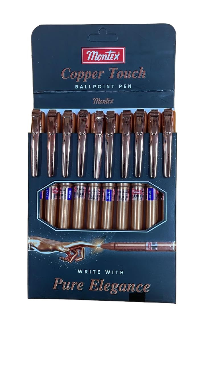 MONTEX copper touch ballpen write with pure elegance (pack of 10)