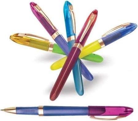 Montex Graphic Gold Triangular Ball Point Pen (Pack of 5) by DTL Company