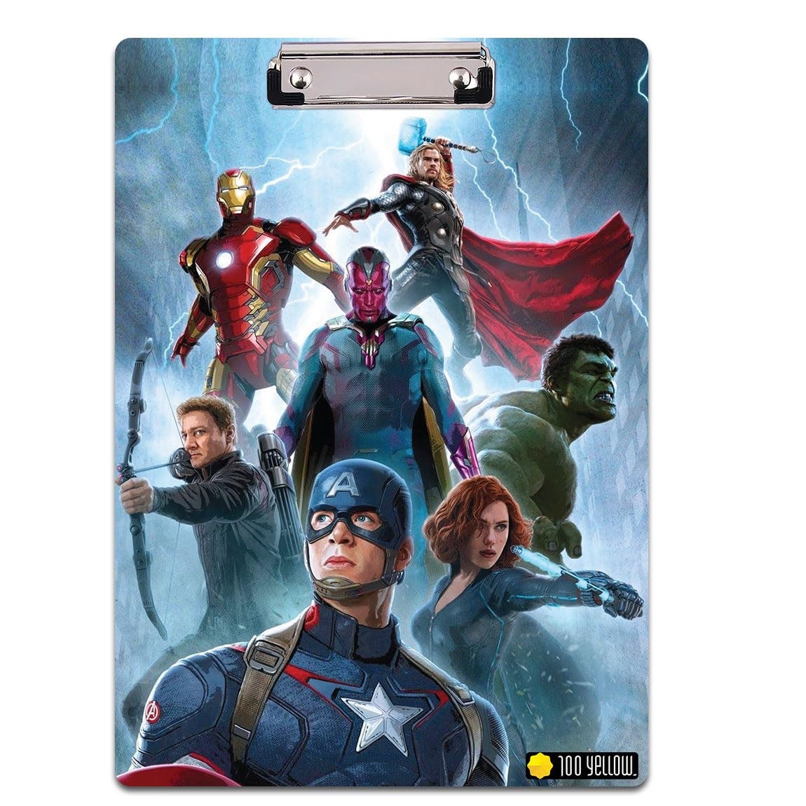 100yellow® Superhero Showdown: Avengers Theme Exam Pad for Fans of Marvel Heroes' Birthday Return Gifts| Size: 14 x 10 Inches | Wooden