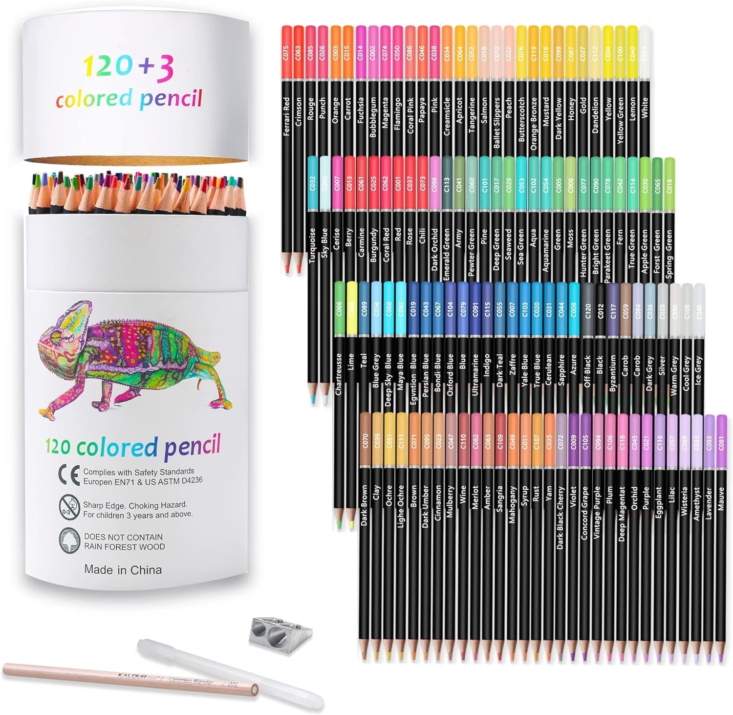 Corslet Set of 123 Premium Colour Pencils 120 Pencil Colours Artists Soft Core Vibrant Color Pencil Set Ideal for Drawing Sketching Shading Coloring Pencils for Adult Beginners Kids Pencil Colour Set