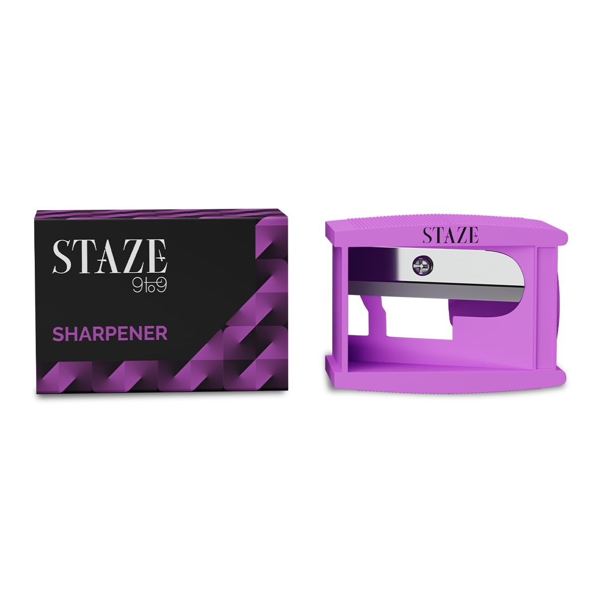 STAZE Professional Makeup Pencil Sharpener, Precision Sharpening, Mess-Free Design, Purple, Vegan, Cruelty-Free for your reference