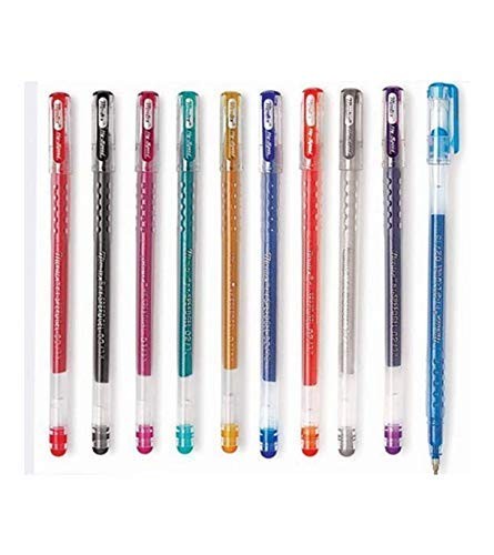 Montex HMontex Hyspeed Sparkle Gel Pen|Set Of 10 Vibrant Sparkle Pen,MulticolorY-KID Ball Pen (pack of 10)