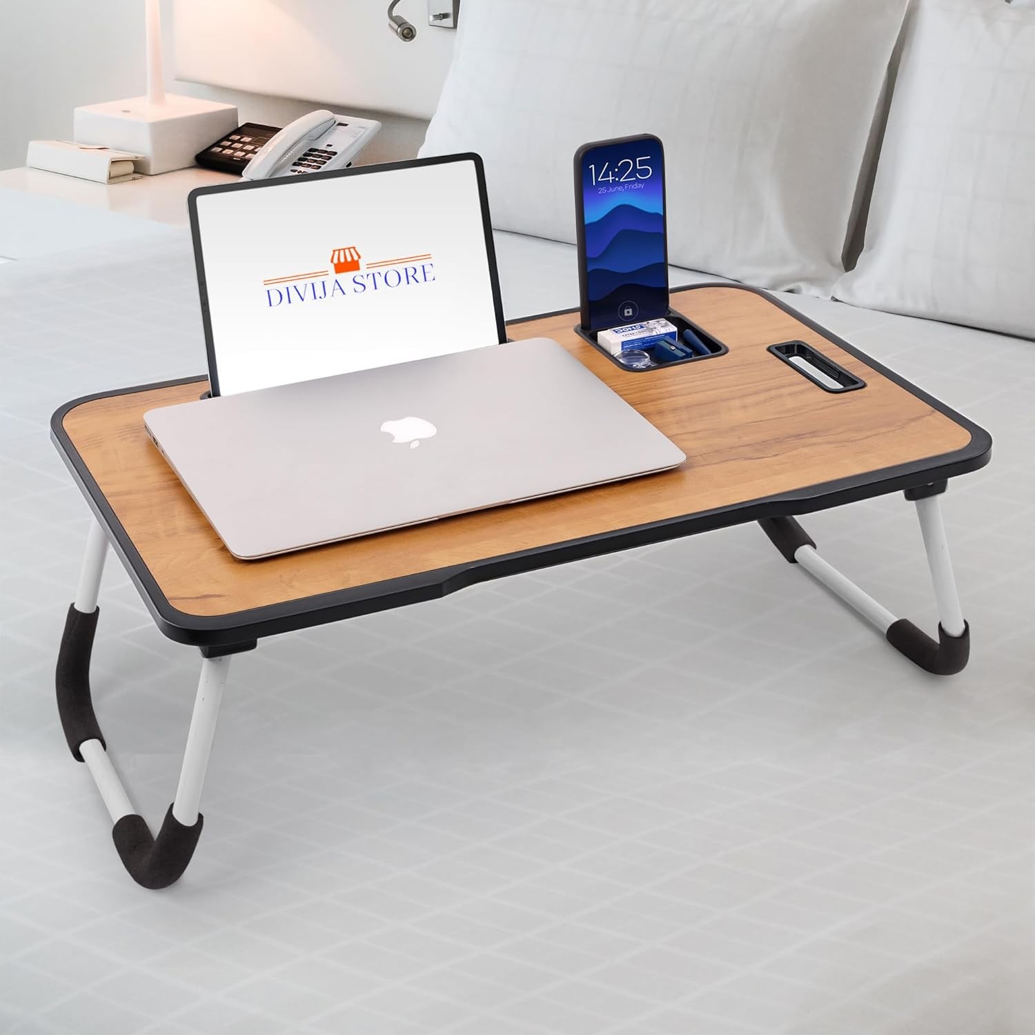 Mistri Office Table For Home/Writing Desk For Office/Folding Table For School/Folding Study Table/Work From Home Multipurpose Table (Wood), 23 Inches