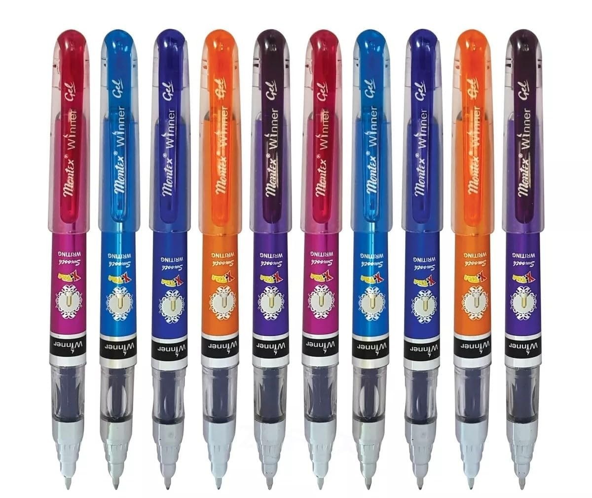 Montex Winner Jumbo Gel Pen - Blue (Pack of 10) by DTL Company