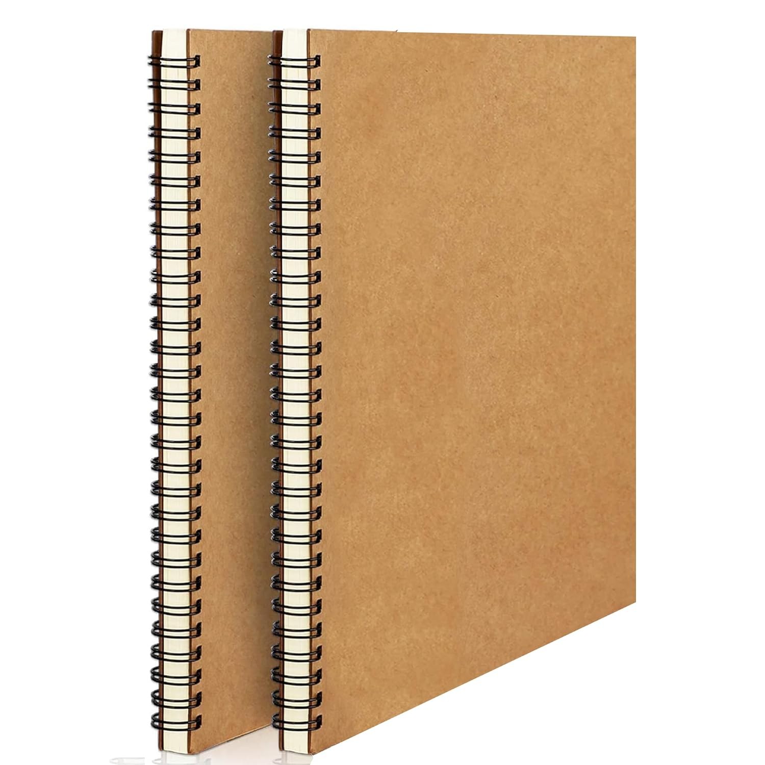 AccuPrints A5 Pack of 2 Craft Notebook, 50 leaf 100 Pages,Blank or Unruled | Travel Writing Notebook,Journal,Notepad,Sketchbook|For Students,Office College Spiral Diary