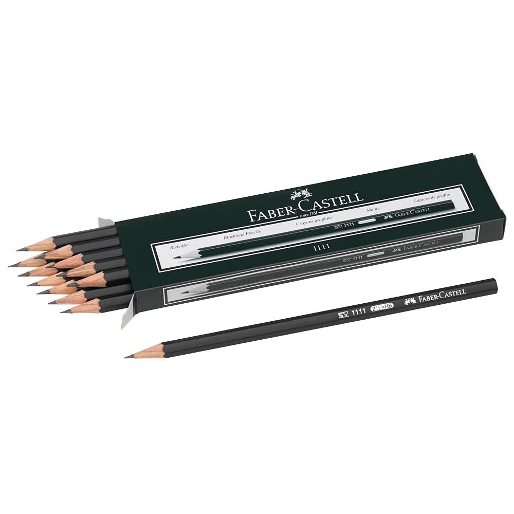 Faber-Castell Black Matt 1111 HB, Pack of 10