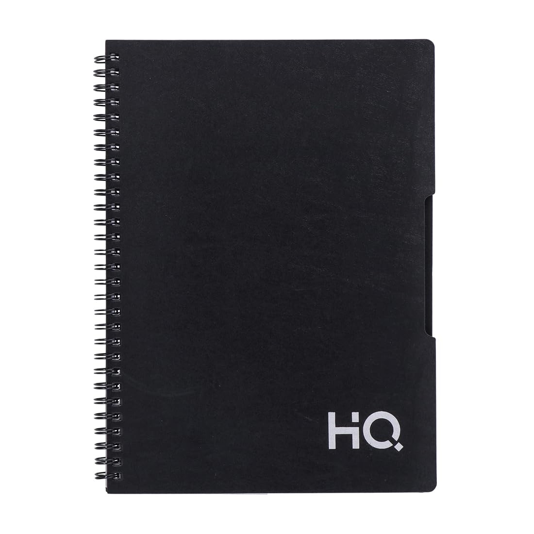 Navneet HQ | Single Subject Wiro Binding Office Spiral Notebook for Personal and Office Use | B5 Size - 25 cm x 17 cm | Black | 160 Pages
