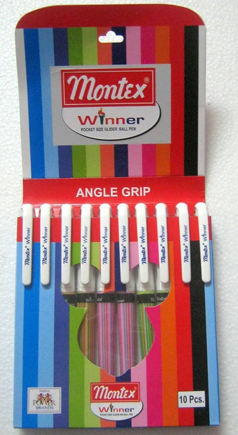 Montex Winner Glider Ball Pen - Set of 20, Blue