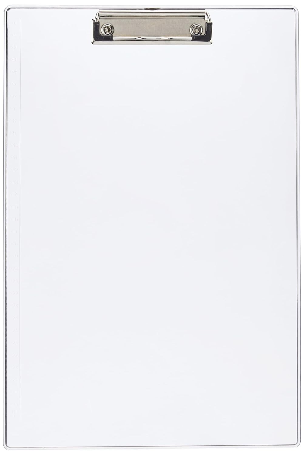 Amazon Basics Paper Clipboard Writing Pad Clipboards Drawing/Writing/Clipboard with Clip | Sturdy, Lightweight for Office, School, College (Transparent)